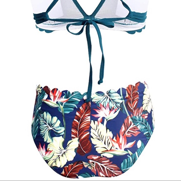 Tropical Women’s Two Piece High Waist NWT Medium - Picture 3 of 8